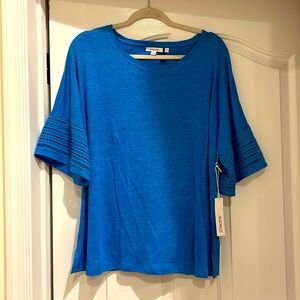 NWT Chico’s Blue Top - size 3 - XL
